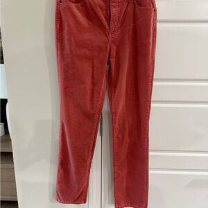 Talbots Pink Straight Leg Corduroys Preppy Academia Size 8 EUC